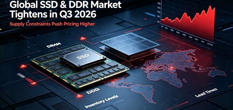 Жаһандық SSD және DDR бағалары 2026 жылдың 3-тоқсанында AI-мен басқарылатын тығыз жеткізілім жағдайында өсті; GUDGA жаһандық B2B серіктестері үшін тұрақты жеткізуді қолдайды